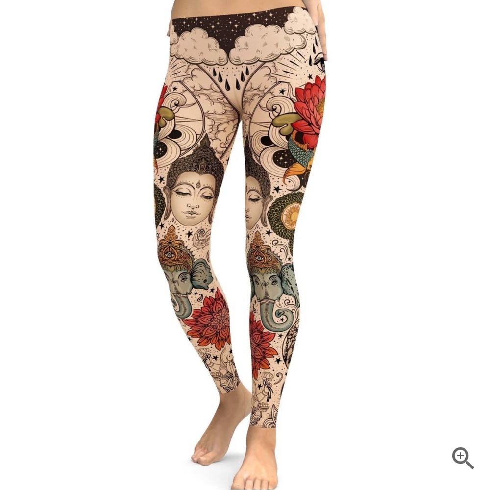 GearBunch Tattooed Lotus Leggings NWOT